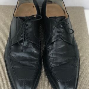 Nordstrom :Men's Black Leather Dress Shoes Italy Sz: 9.5D